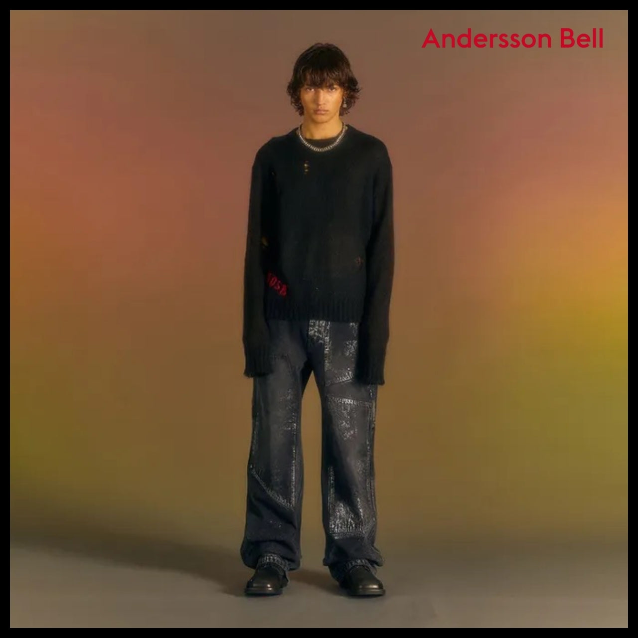 【ANDERSSON BELL】ADSB Kid Mohair Crew-Neck Sweater 3Colors