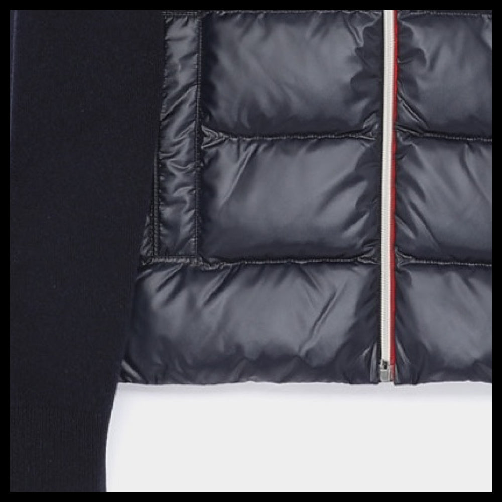 【MONCLER】Patch logo padded wool mix boys jacket