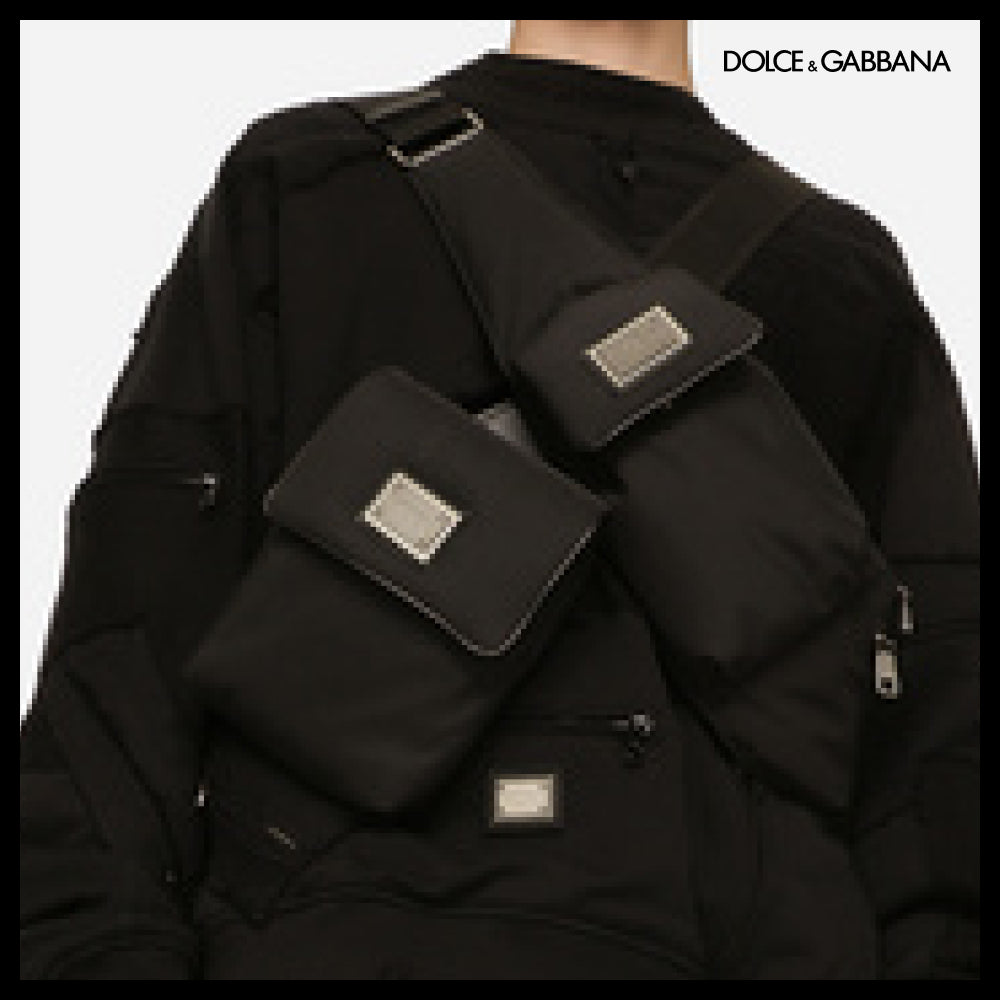 【Dolce & Gabbana】Cross NYLON BELT BAG Black
