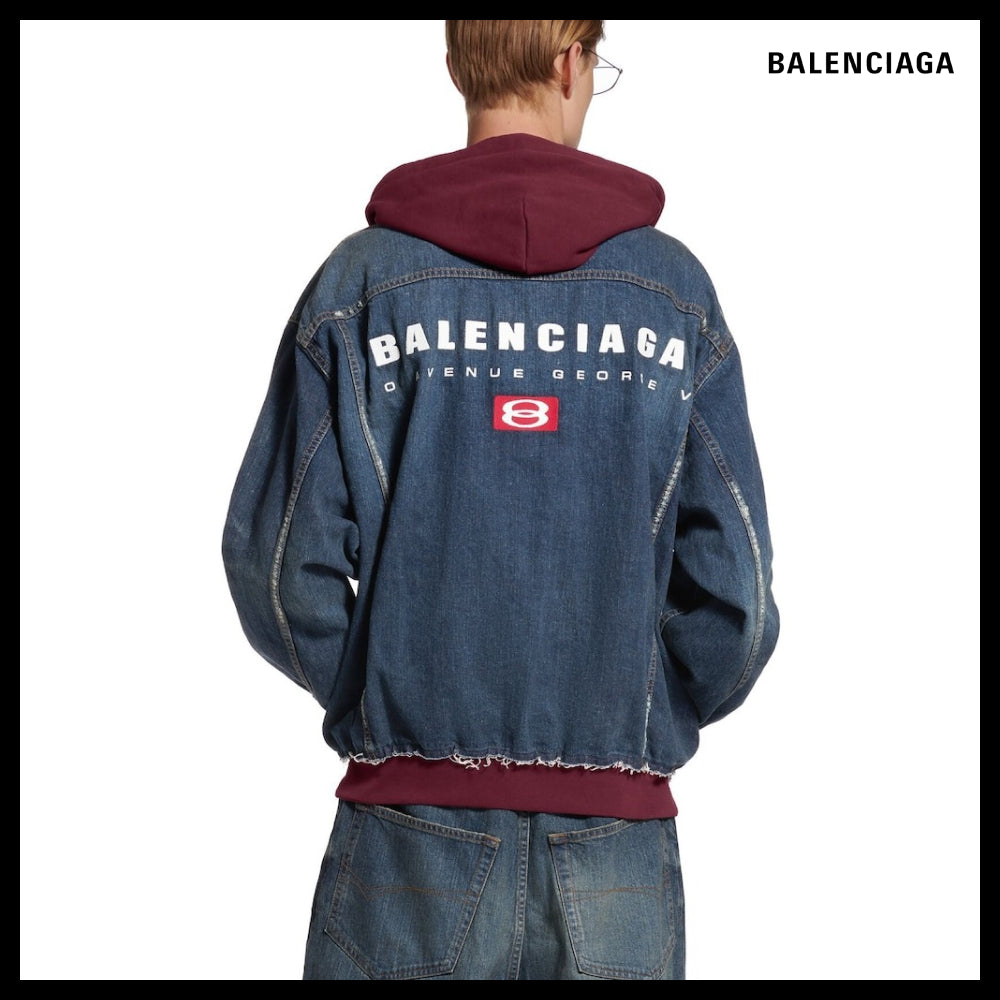 【BALENCIAGA】Patched Denim Jacket