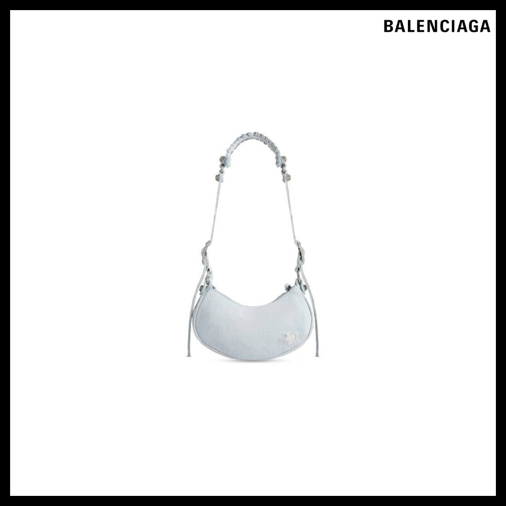 【BALENCIAGA】Le Cagole XS Shoulder Bag Denim Rhinestones