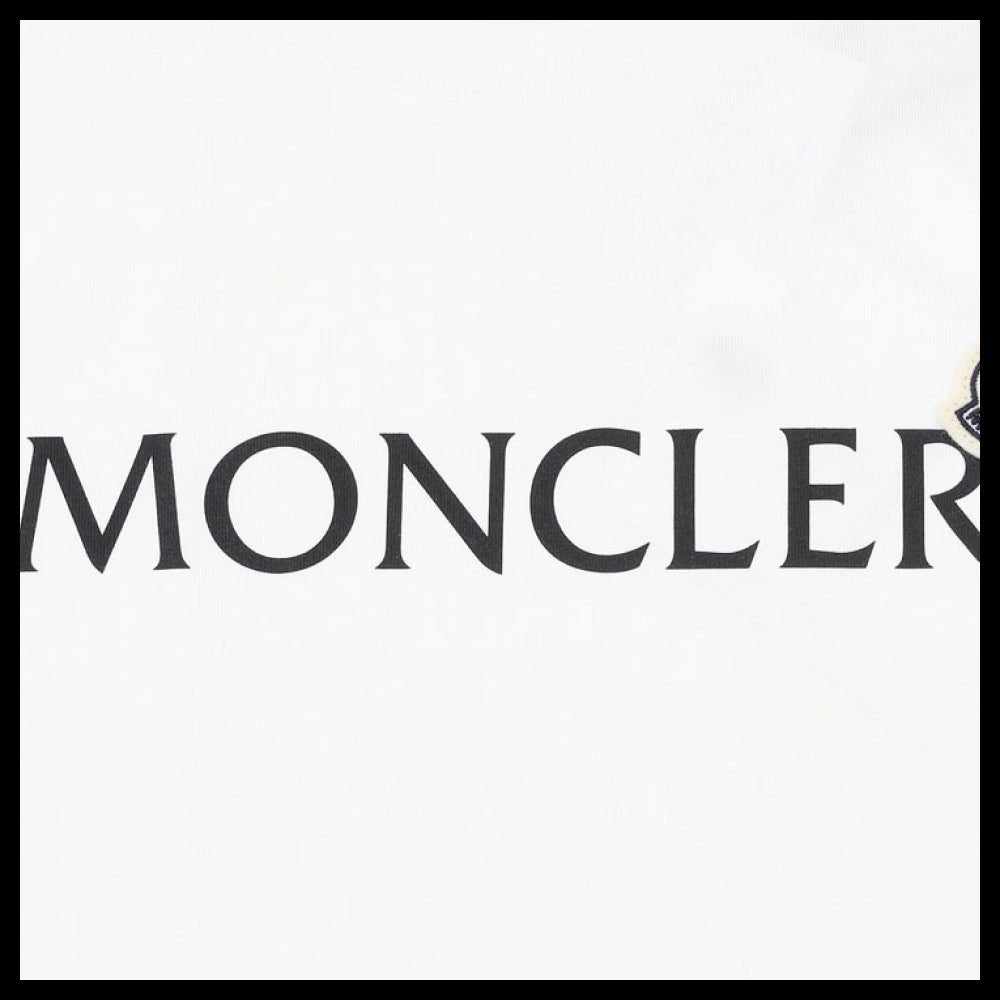 【MONCLER】Kids Lettering Print Patch T-Shirt White