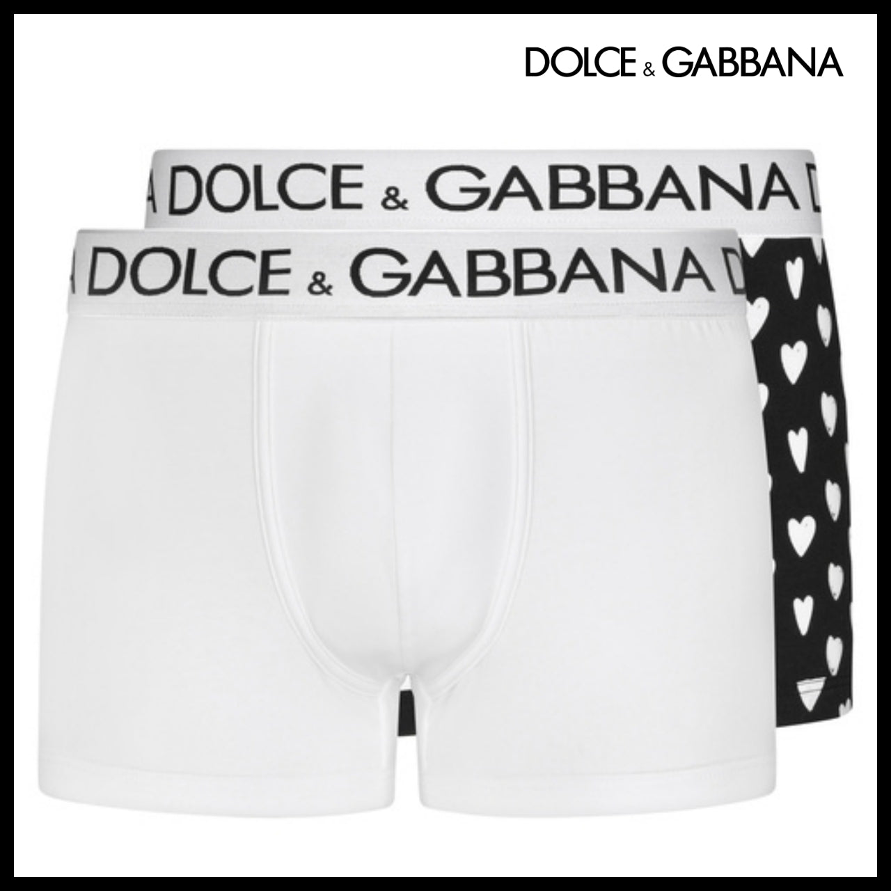 【Dolce & Gabbana】TWO-PACK PLAIN & PATTERN STRETCH COTTON