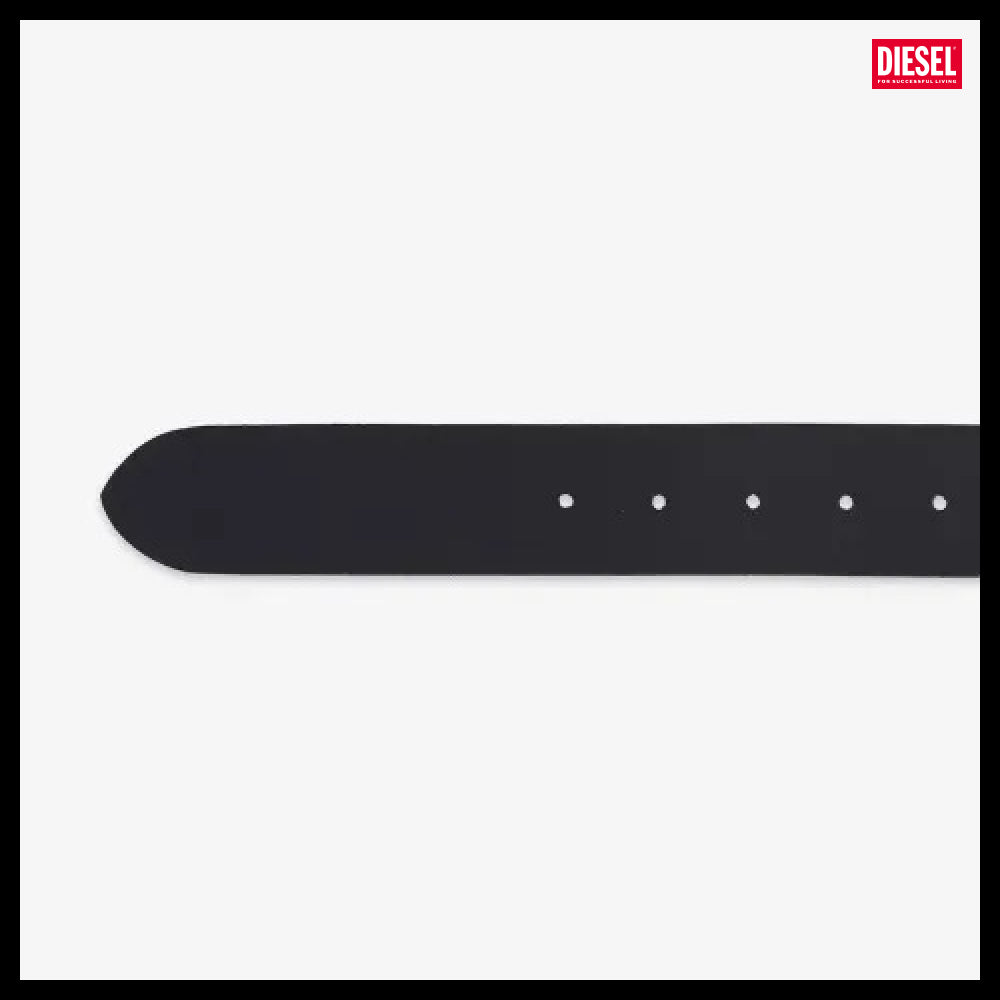 【DIESEL】Oval D Logo B 1DR Belt Black