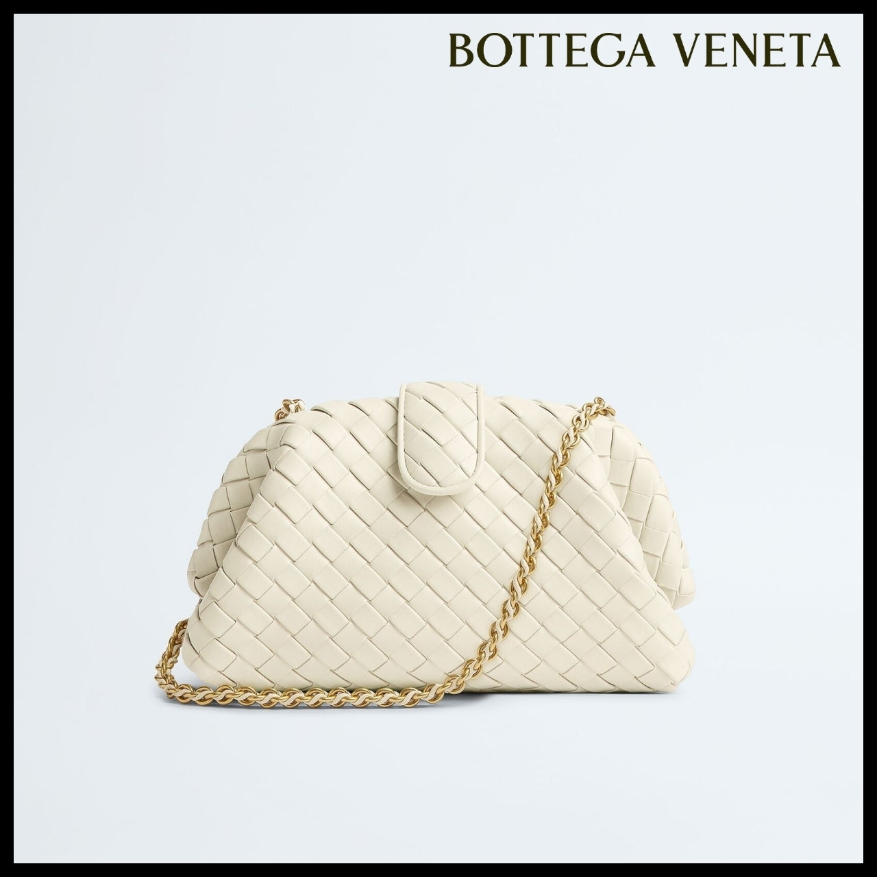 【韓国百貨店 BOTTEGA VENETA】Lauren 1981 Clutch Bag Sea Salt