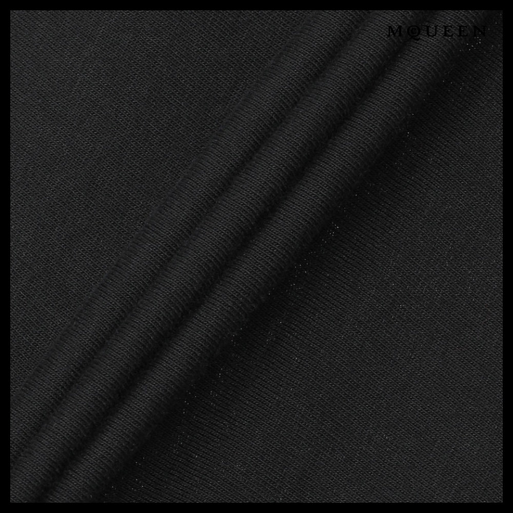 【alexander mcqueen】Gray Graffiti Logo Short Sleeve T Shirt