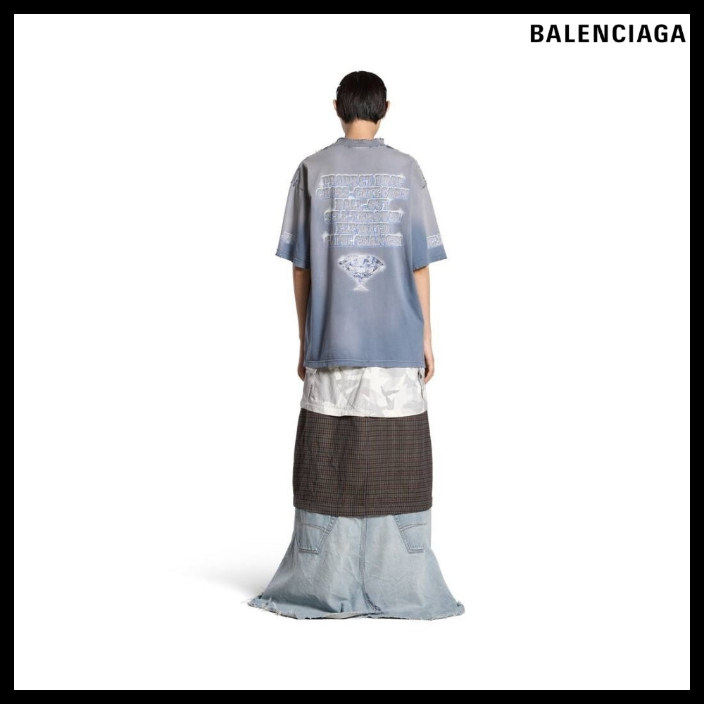【BALENCIAGA】SNBN Medium Fit T-Shirt Blue