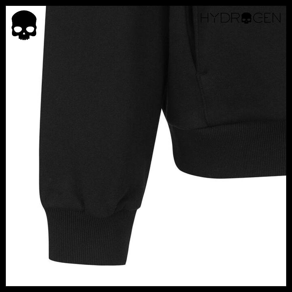 【HYDROGEN】UNI DAILY FLEECE HOODIE BLACK