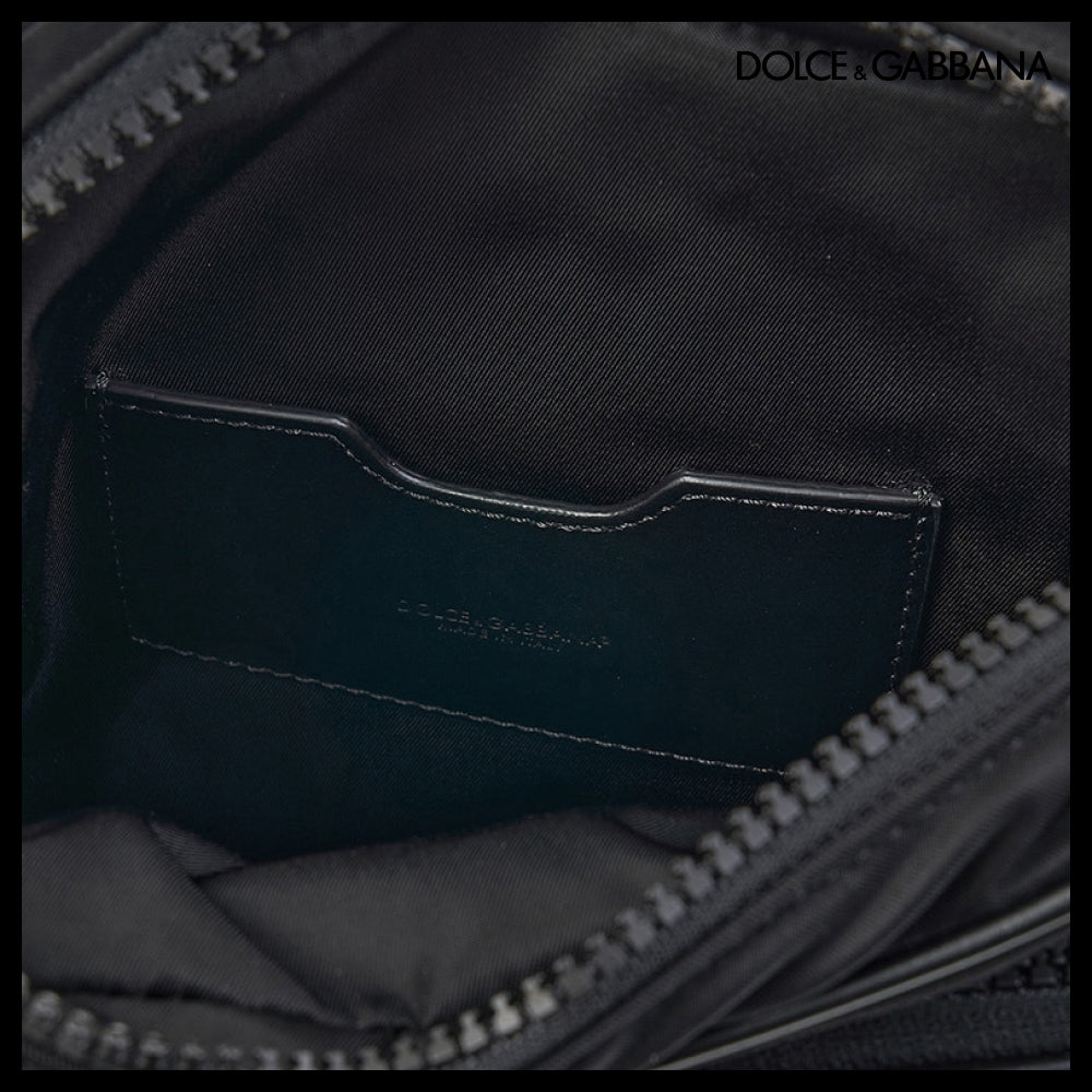 【DOLCE & GABBANA】Unisex Logo Print Crossbody Bag