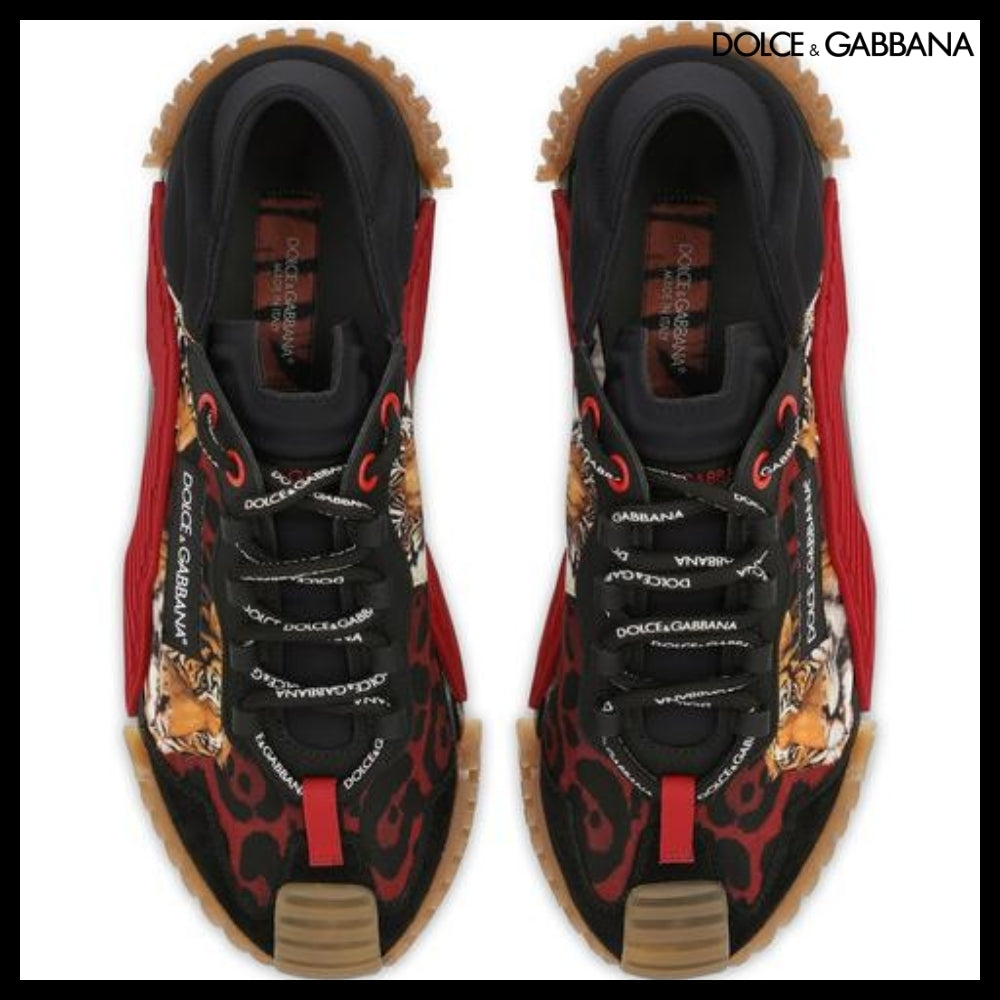 【Dolce & Gabbana】NS1 SNEAKERS WITH TIGER PRINT