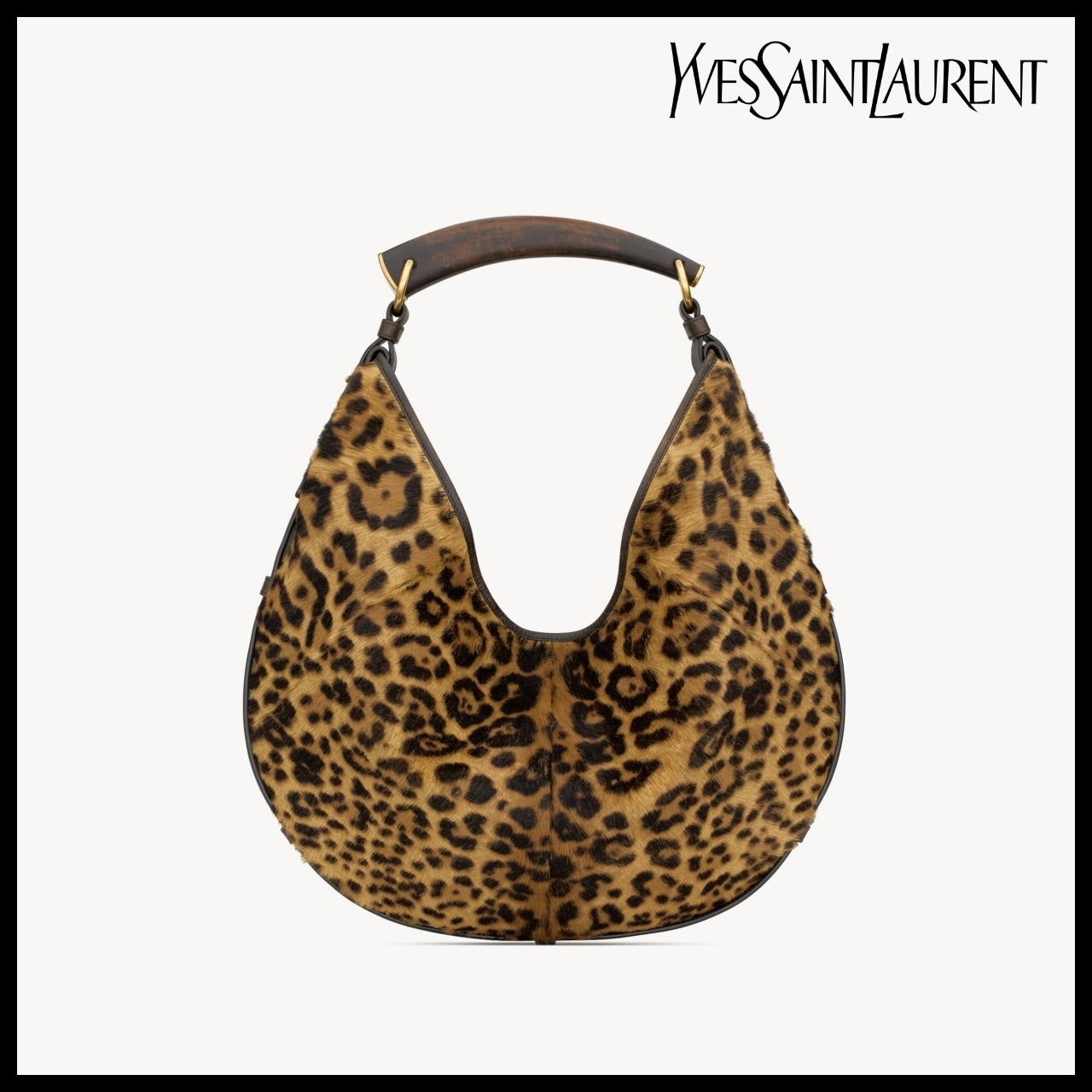 【Saint Laurent】Pony Hair Leather MOMBASA Medium Bag