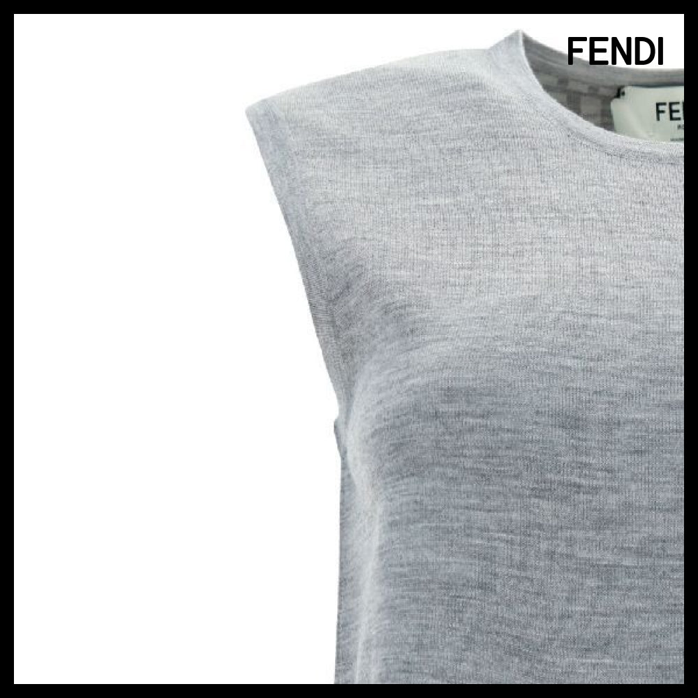 【FENDI】FF Reversible Cut-Out Wool Tank Top