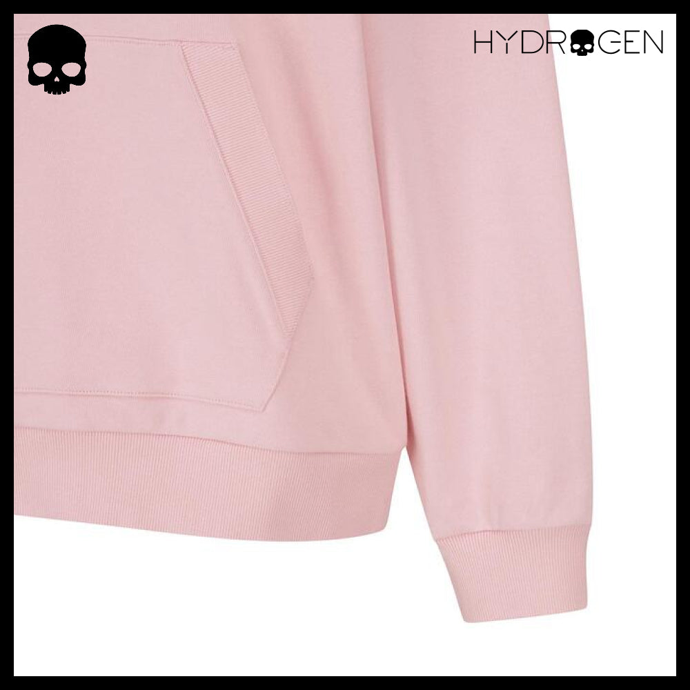 【HYDROGEN】UNI BASIC SKULL LOGO HOODIE PINK