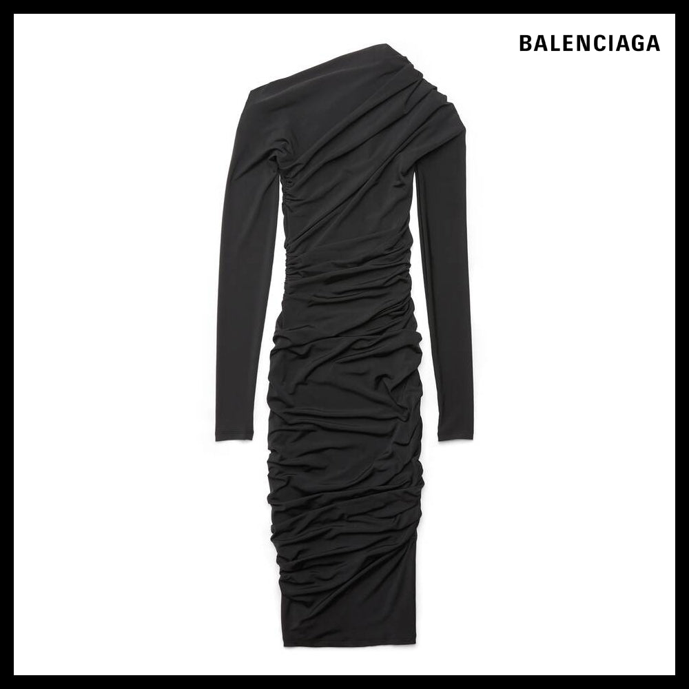 【BALENCIAGA】Twisted Mini Dress Black