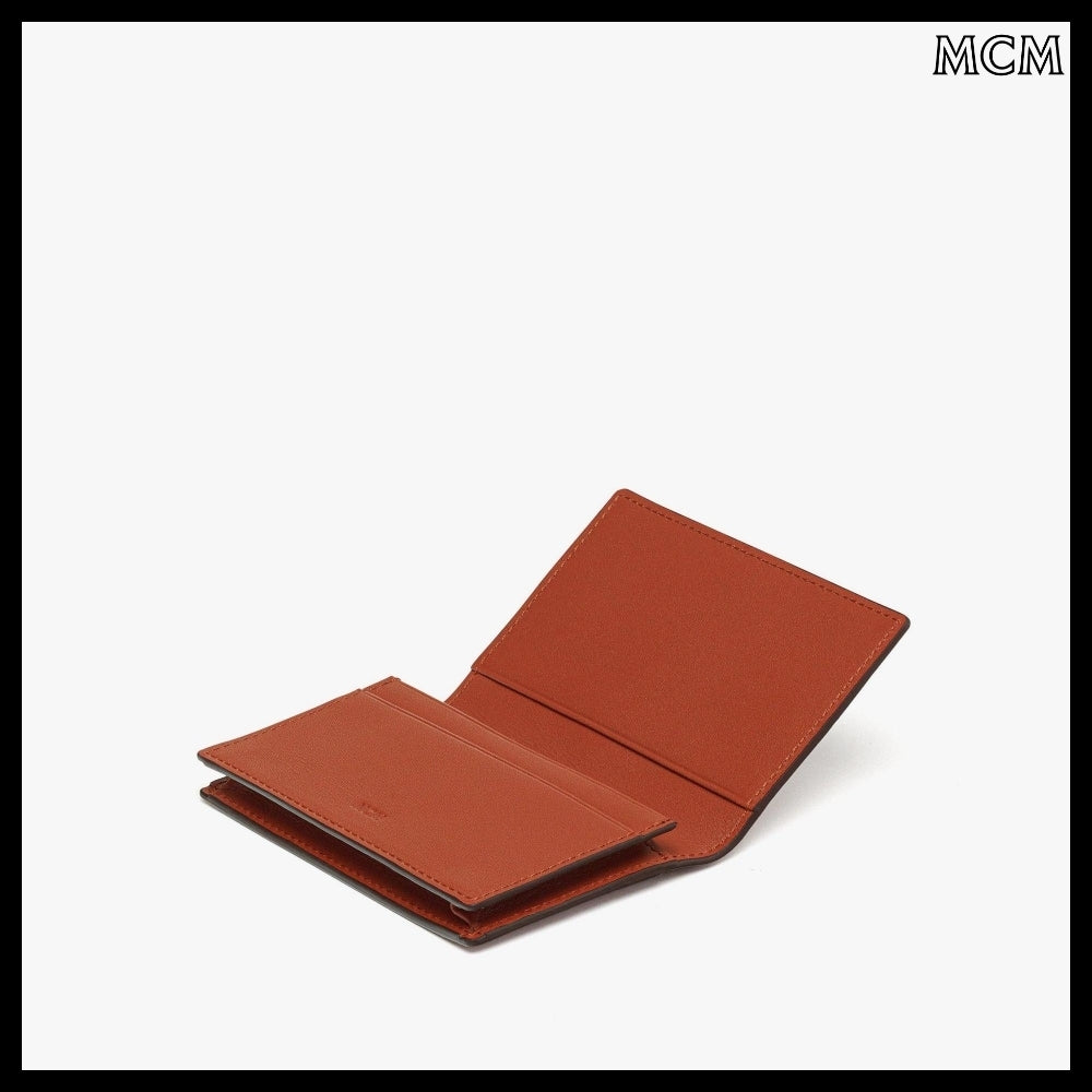 【MCM】Spanish calf leather diamond card case
