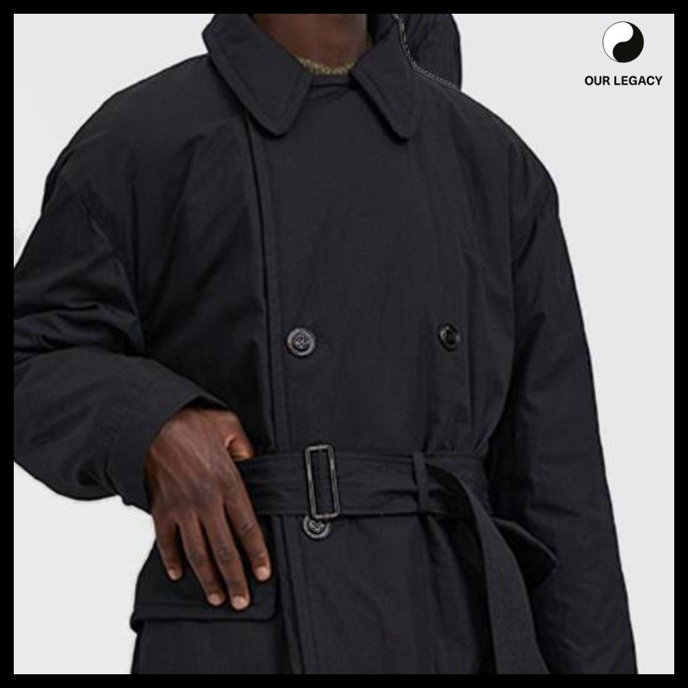 ◆OUR LEGACY◆25FW Duvet Trench Black Tide Cotton Nylon