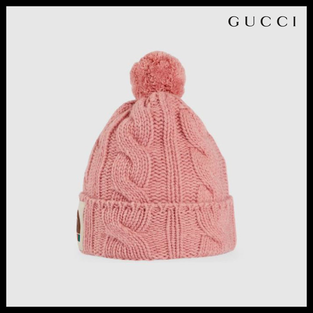 【GUCCI x THE NORTH FACE】 ロゴ ウール ニット ビーニー