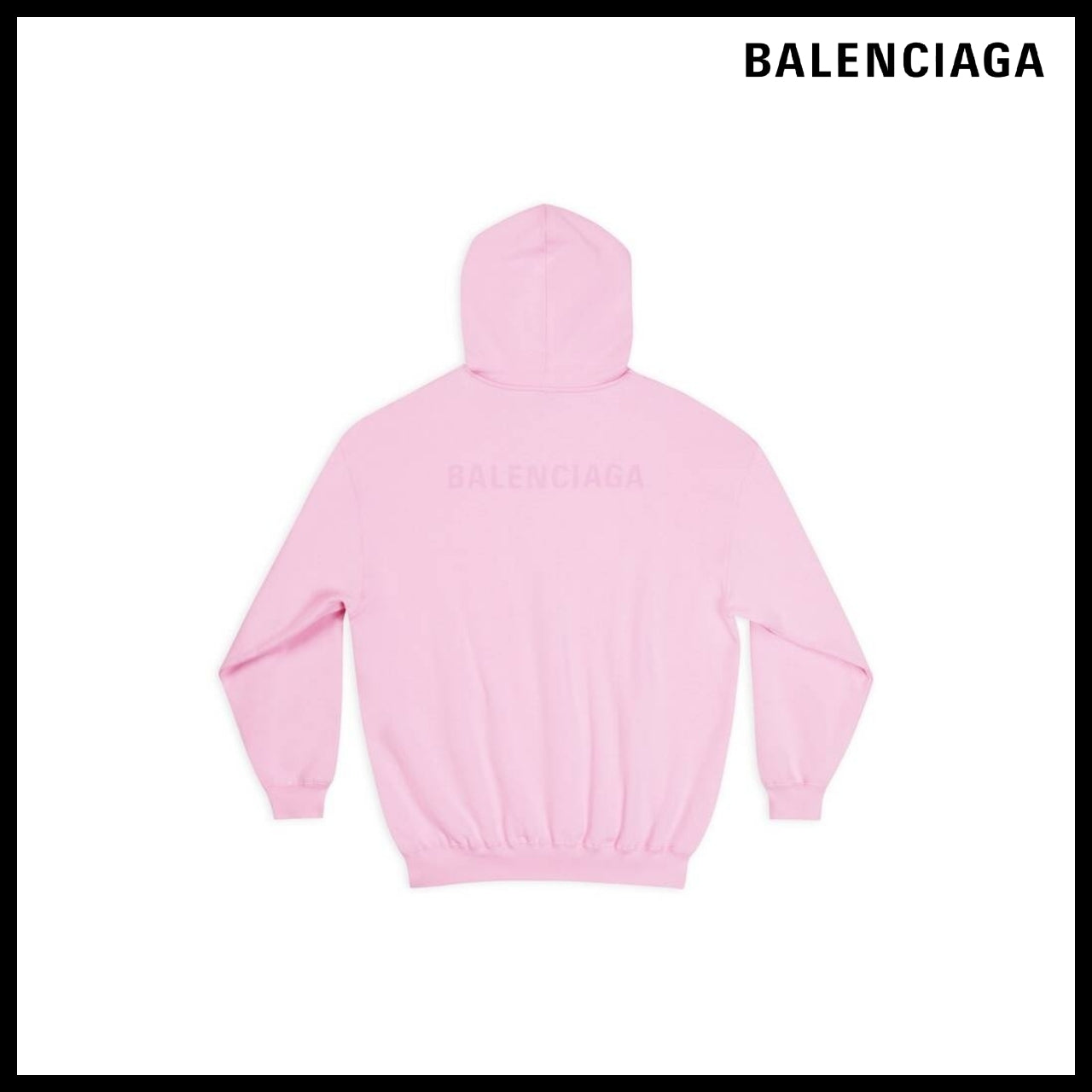 【BALENCIAGA】Balenciaga Hoodie Medium Fit Pink White