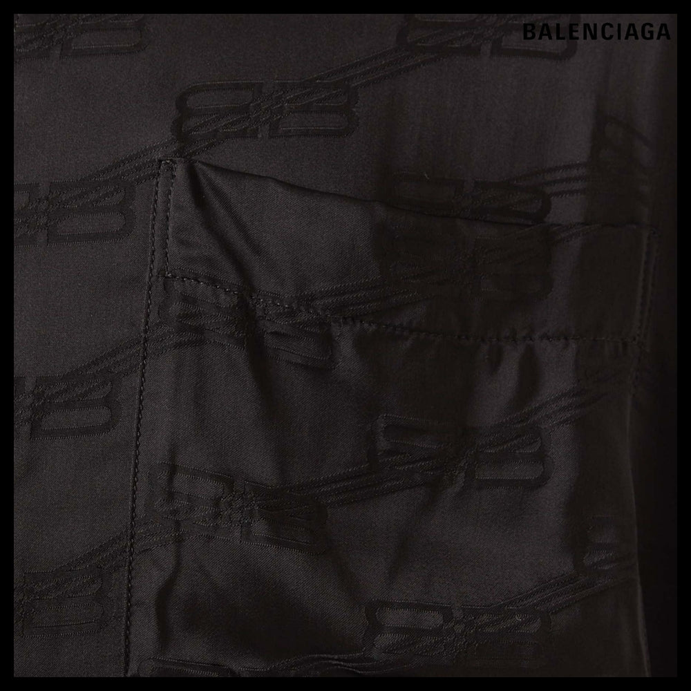 【BALENCIAGA】BB Monogram Rawcut Dress in Viscose-jacquard
