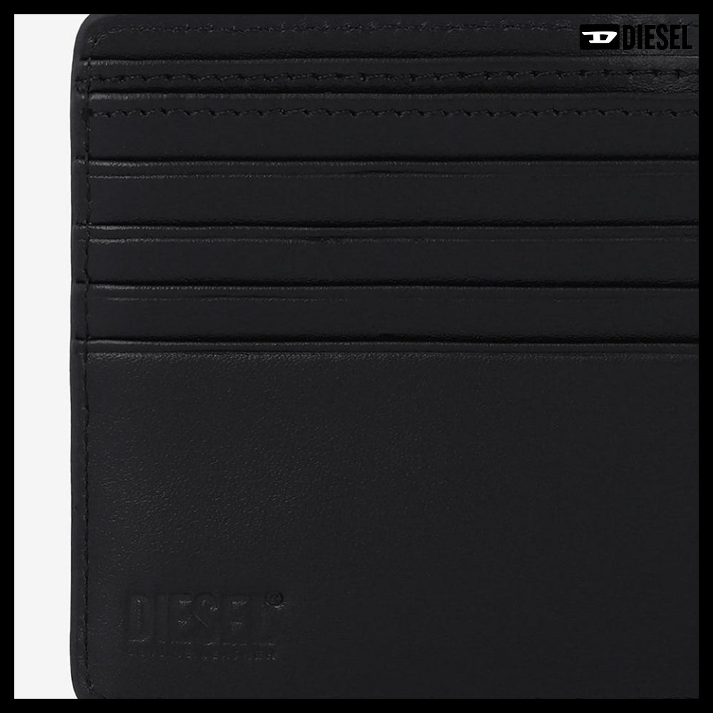【DIESEL】Holi-D Bi-Fold Coin Wallet - Black