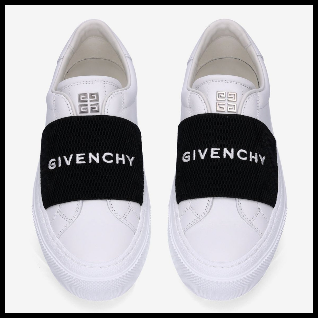 【GIVENCHY】City Sport Leather Sneakers - White:Black