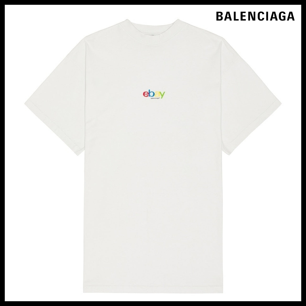 【BALENCIAGA】eBay Oversized T-Shirt Dirty White