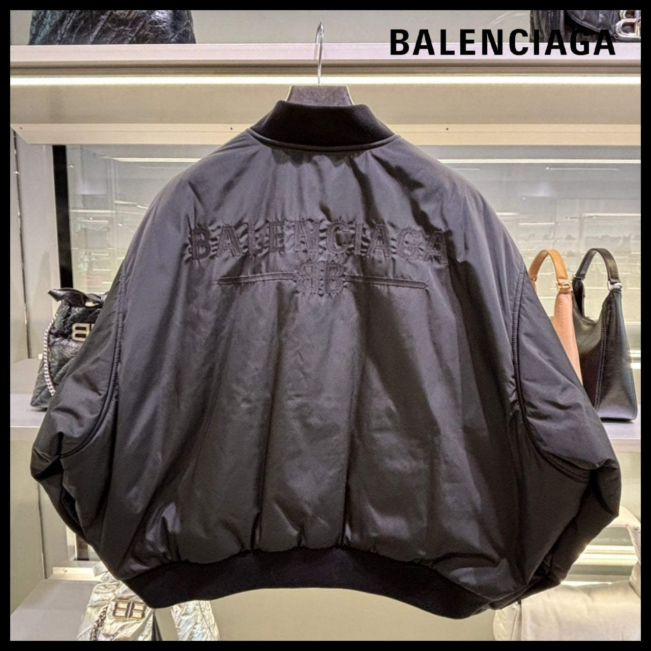 【BALENCIAGA】Logo Technical Fabric Bomber Jacket