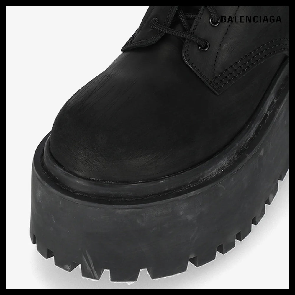 【BALENCIAGA】Strike Platform Boots - Black