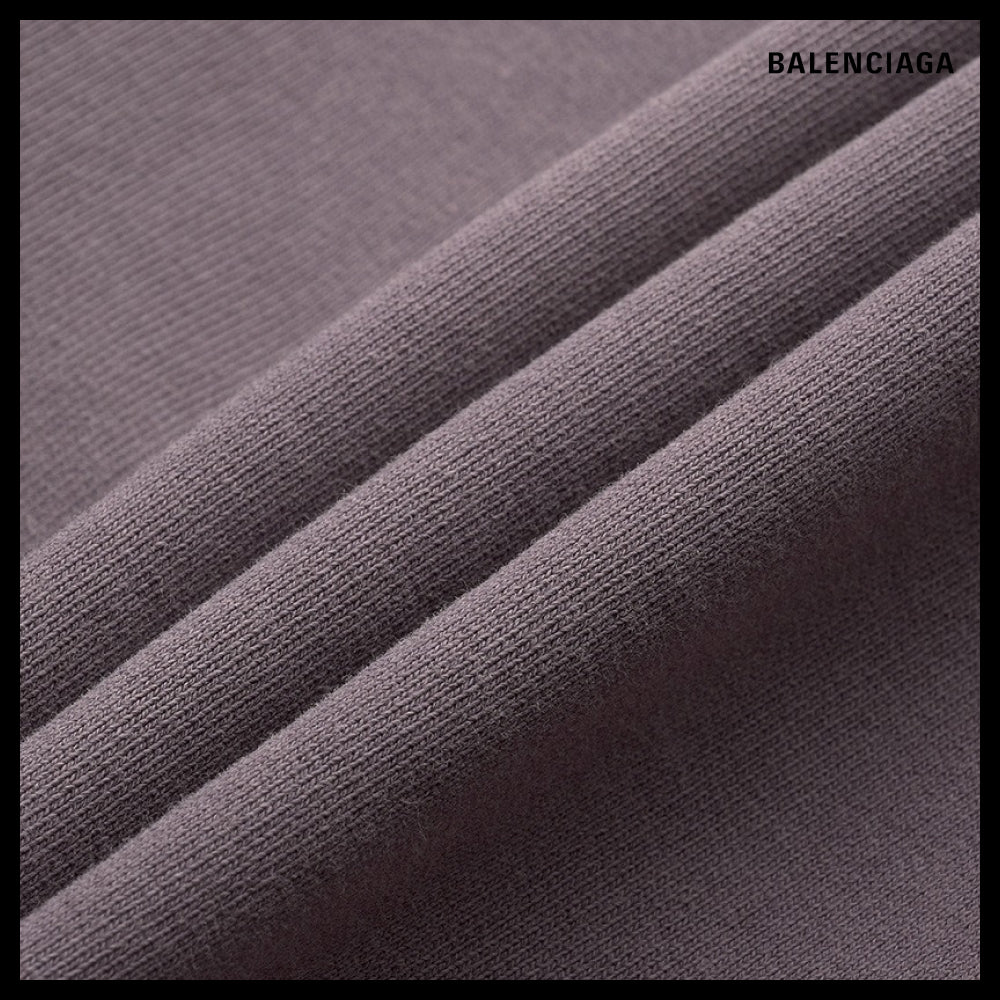 【BALENCIAGA】Medium Fit Logo Hoodie - Faded Purple
