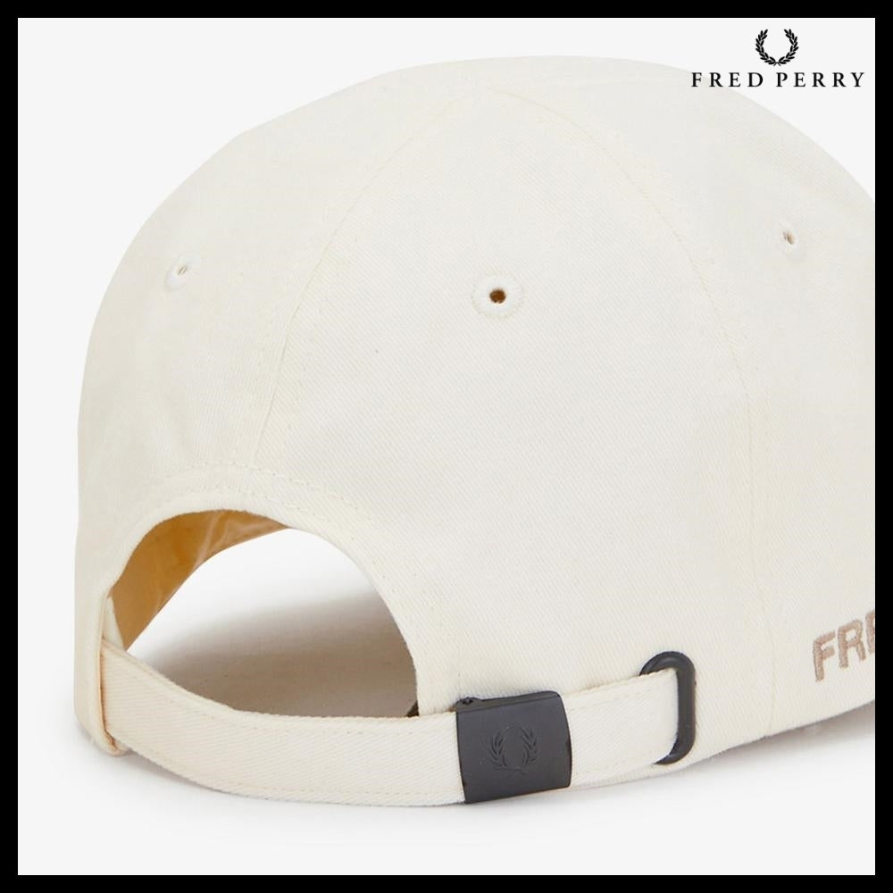 【FRED PERRY】ウォッシュド ツイル キャップ エクリュ
