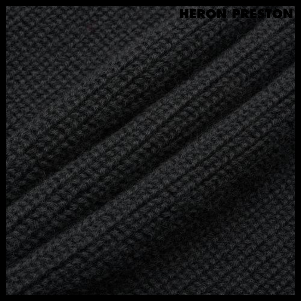 ◆HERON PRESTON◆ タートルニット Turtleneck Knit Black