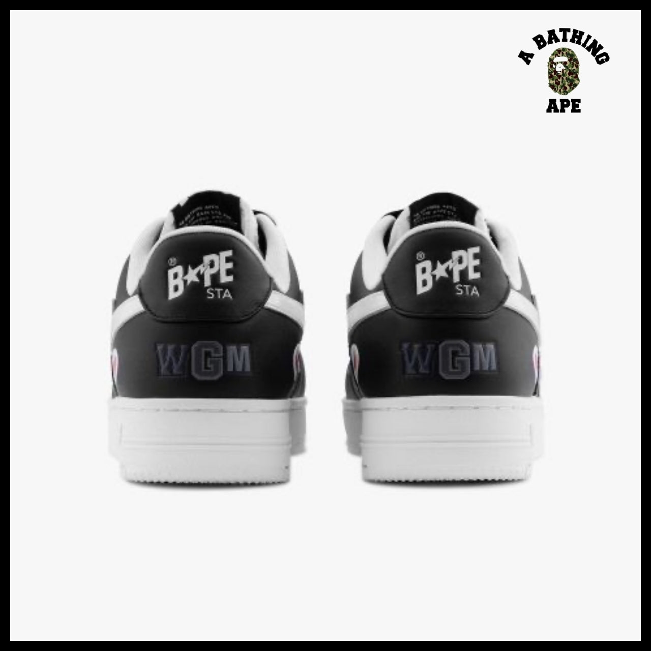 【A BATHING APE】Bape Star Shark Black Sneakers