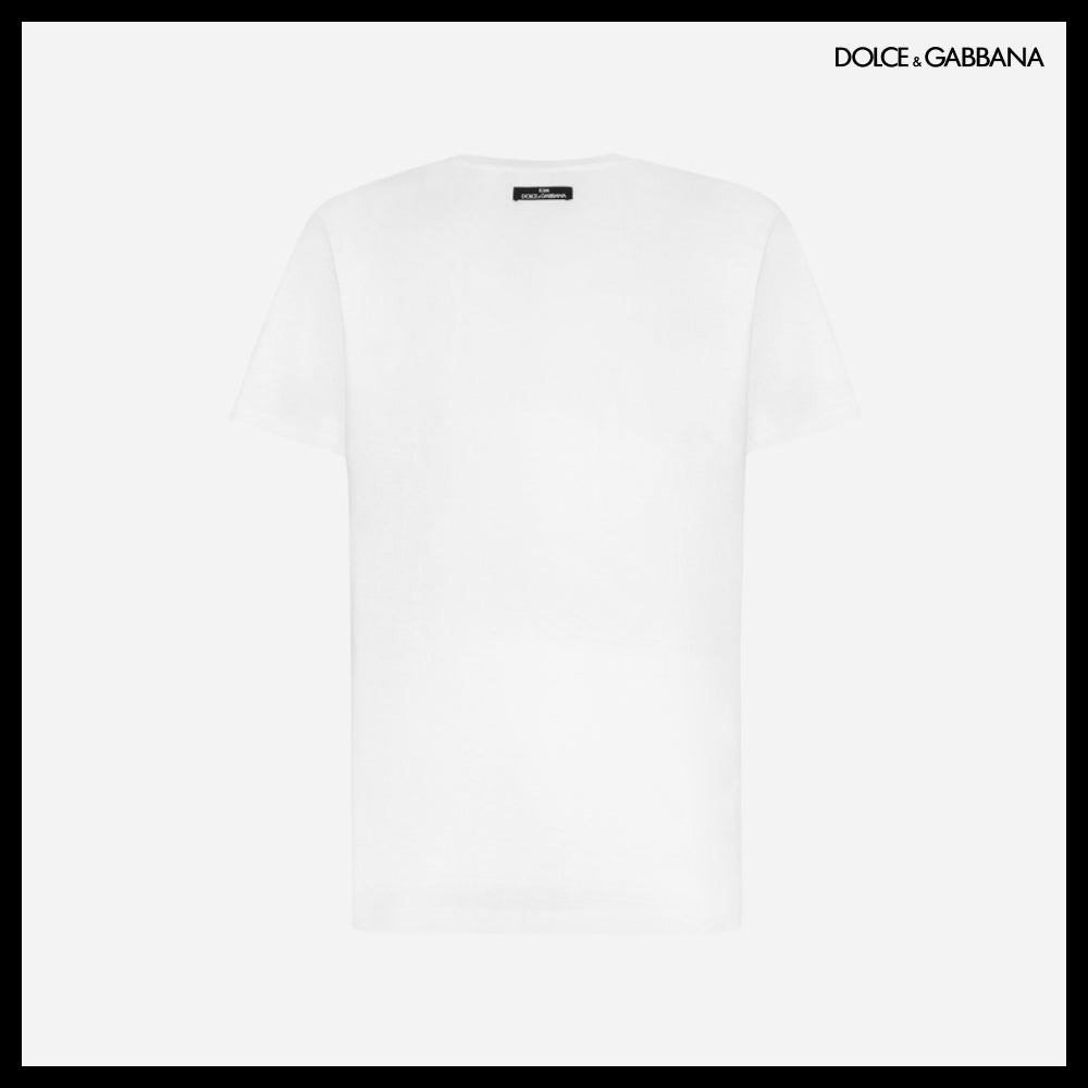【Dolce&Gabbana】CIAO KIM PIZZA PRINT T SHIRT WHITE