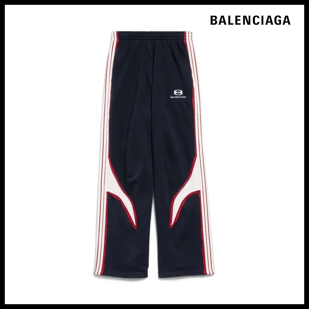 【BALENCIAGA】Cut-Up Oversized Sweatpants in Faded