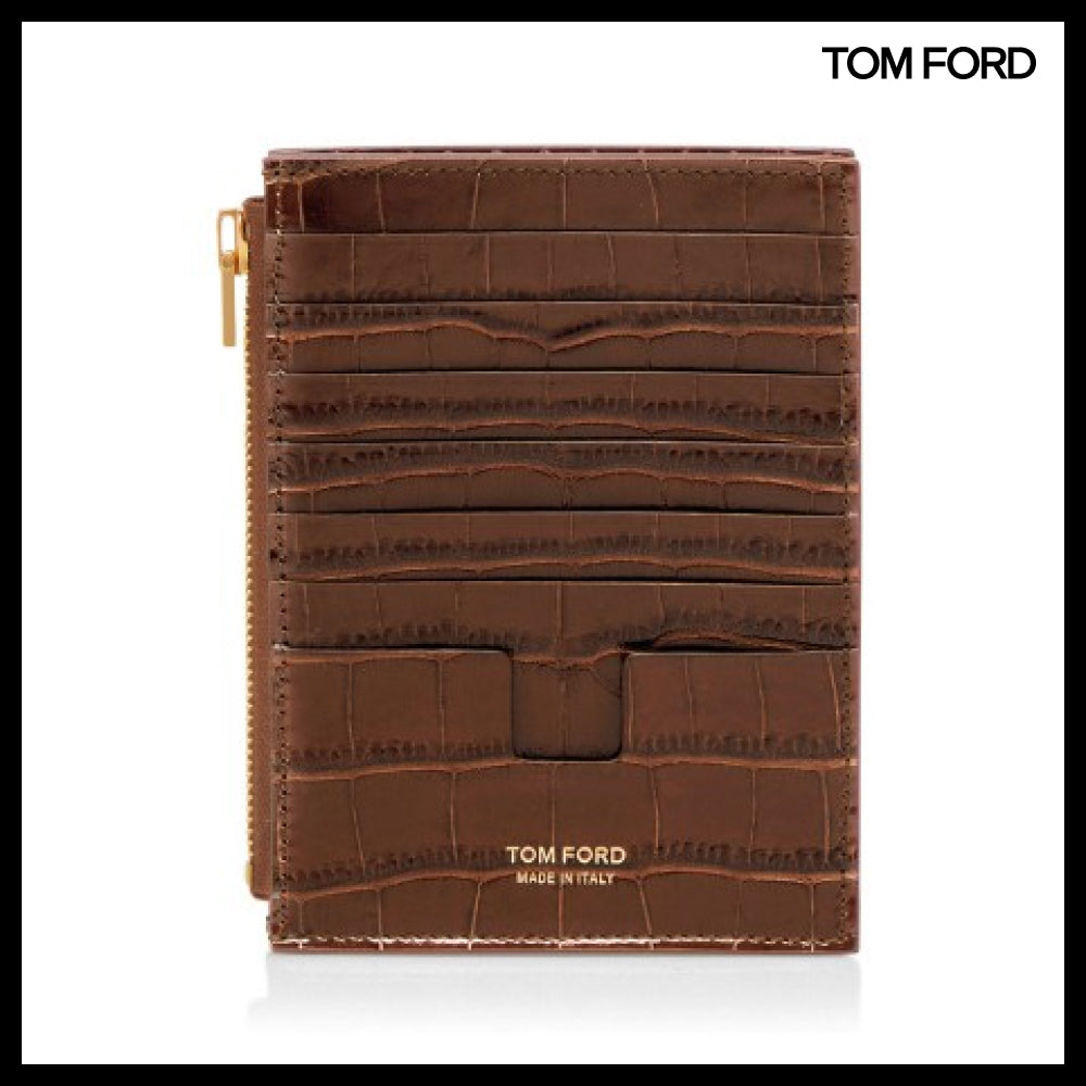 【TOM FORD】Leather Zipped Card Holder S0476 LCL395X 1Y001