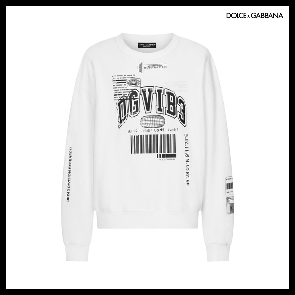 【Dolce&Gabbana】JERSEY SWEATSHIRT LOGO DGVIB3 PRINT