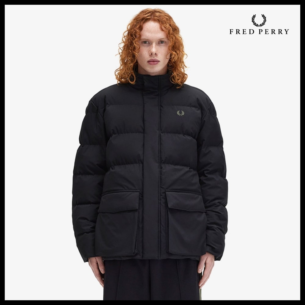 【FRED PERRY】Padded Pocket Detail Jacket Black