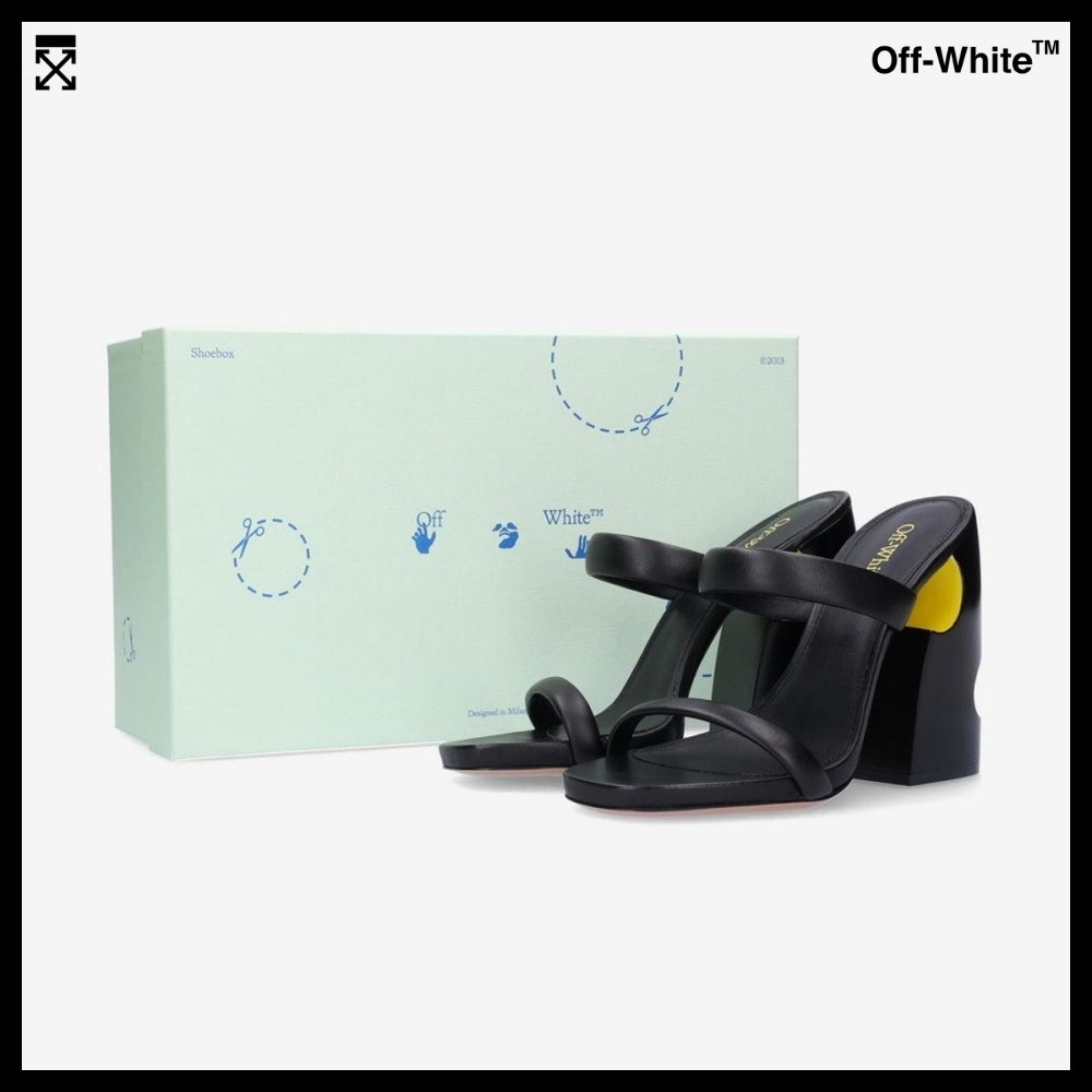 【Off-White】Meteor 120 Cut-Out Sandal Heels - Black