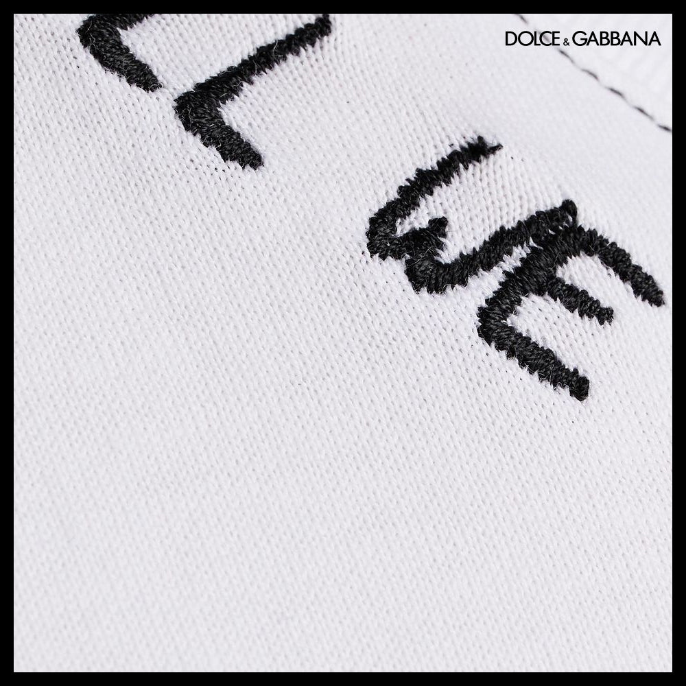 【正規品】Dolce & Gabbana 刺繍入りコットンジャージートップス