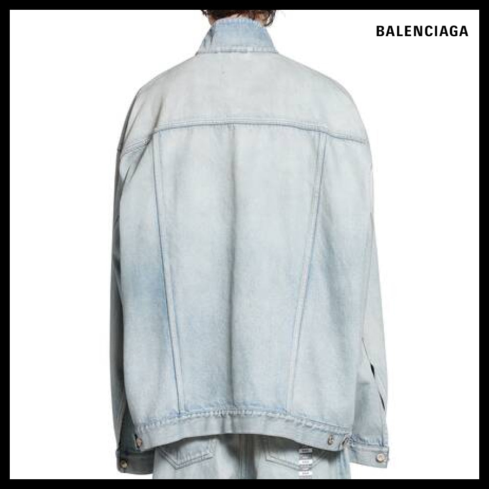 ★BALENCIAGAアウトレット セール ★DENIM SIZE STICKER JACKET