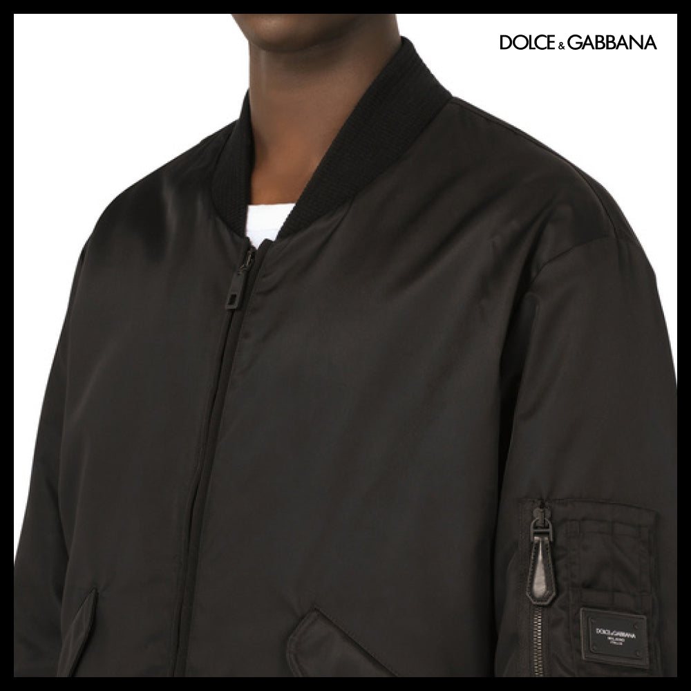 【Dolce & Gabbana】NYLON JACKET WITH BRANDED PLATE