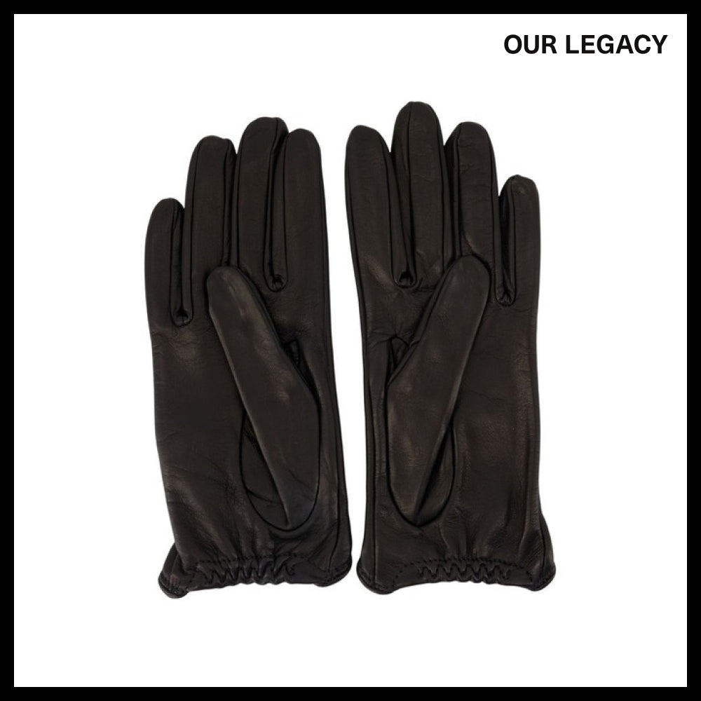【OUR LEGACY】Black Leather Gloves