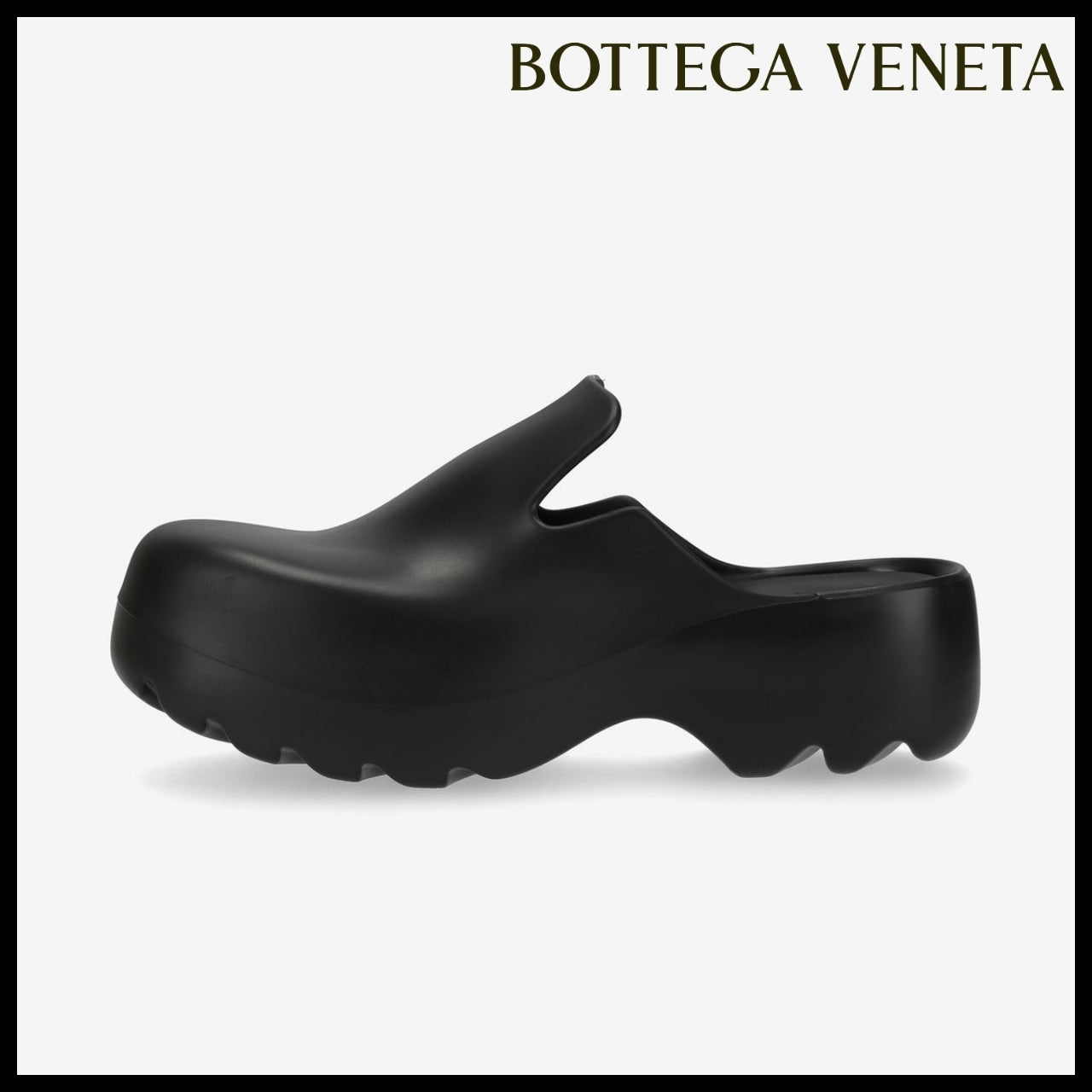 【Bottega Veneta】 Rubber Flash Clogs Black
