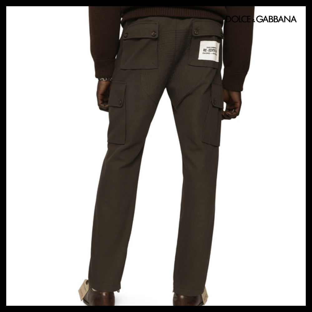 【Dolce & Gabbana】COTTON TWILL CARGO BIKER PANTS