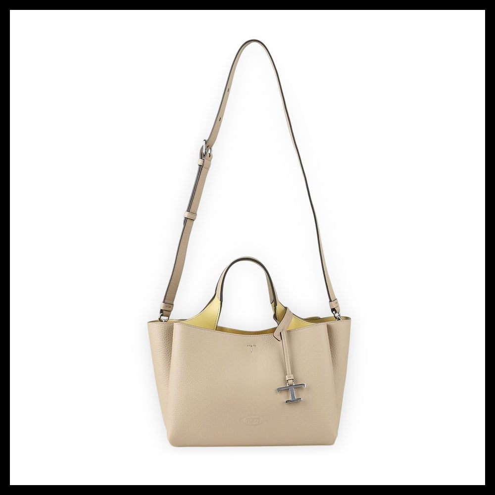 【TOD'S】Timeless Charm Mini Tote Shoulder Bag Beige