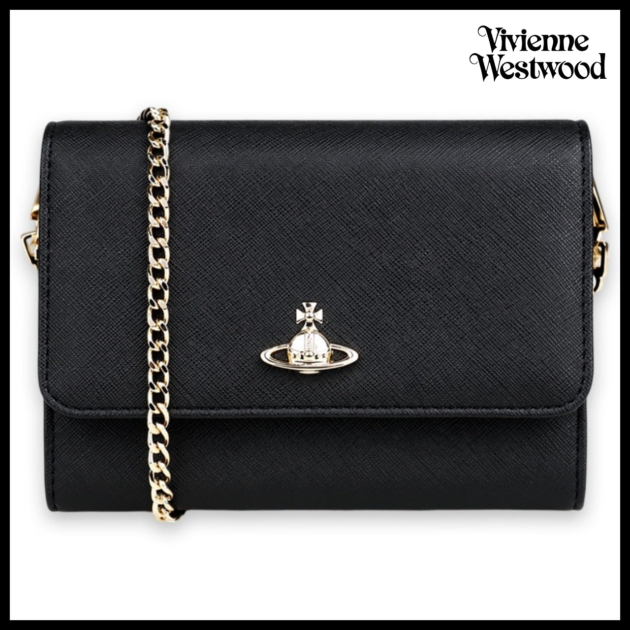 【Vivienne Westwood】Crossbody Wallet Bag Black