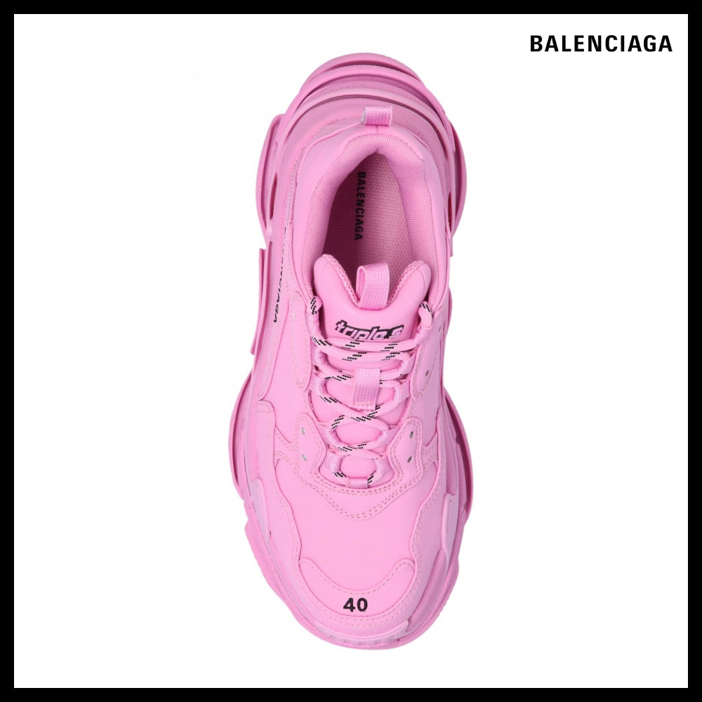 【BALENCIAGA】Women's Triple S Low-Top Sneakers Pink