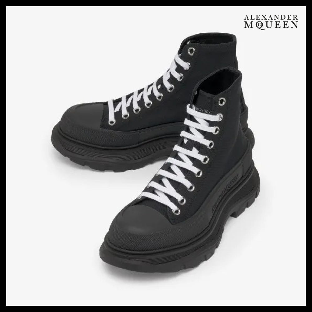 【alexander mcqueen】Tread Slick High Top Sneakers Black