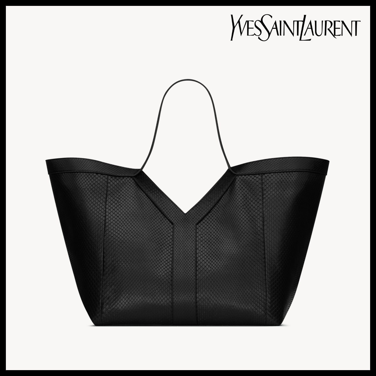 【Saint Laurent】Python Leather Y Tote Bag