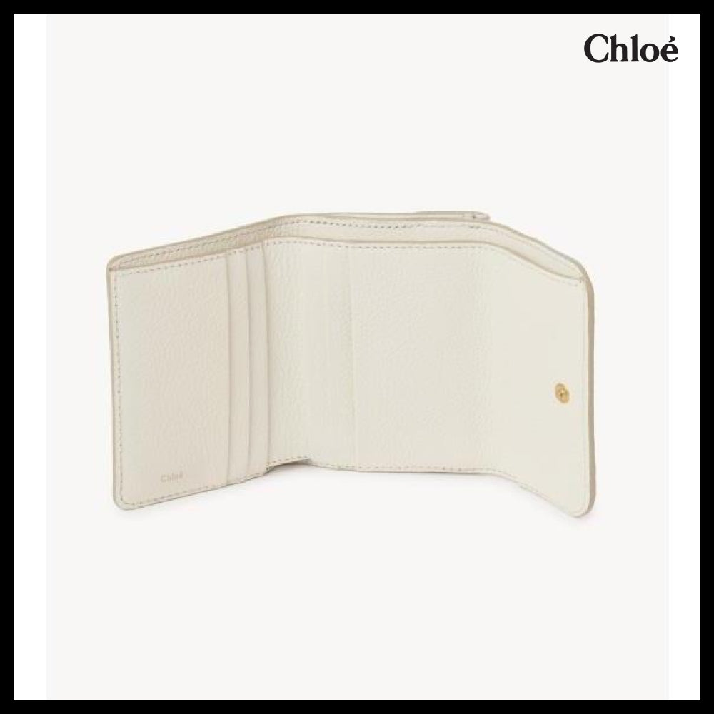 【Chloe】Marcie Small Trifold Wallet Misty Ivory